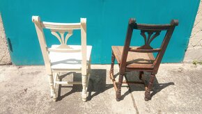 Stará dřevěná židle 2ks. - 5