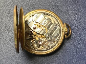 Zlaté 14-karátové Longines art deco kapesní hodinky - 5