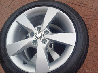 Letní alu sada disky - originál Škoda Rapid 5x100 7Jx16 ET46 - 5