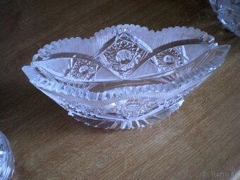 staré broušené křišťálové sklo - 5