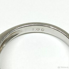 LUXUSNÍ PLATINOVÝ DIAMANTOVÝ PRSTEN SOLITÉR 1.09 CT - 5