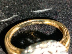 Zlatý damsky prsten Diamanty Vaha 3,2g Rozmer 55 - 5