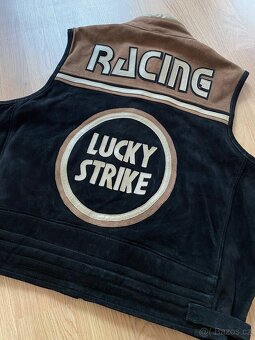 Kožená závodní vesta Lucky Strike Racing - 5