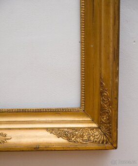 Starožitný zlacený rám na obraz – Biedermeier, 145 × 90 cm - 5
