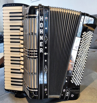 Hohner Morino VI N klavírní akordeon 185 basů dvojité cassot - 5