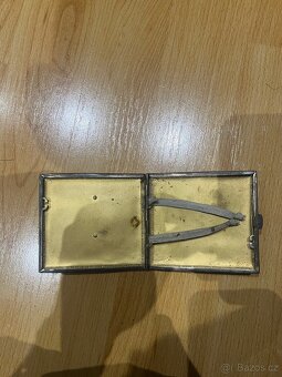 Starožitná tabatěrka / cigaretové pouzdro se zdobením - 5