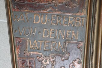 Domácí oltář  rok 1922  citát Goethe    (525o) - 5