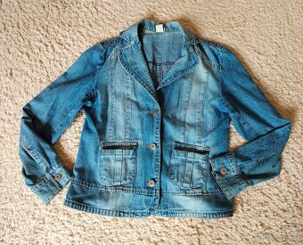 Dámská riflová bunda, sáčko, vel. 38, originální kousek - 5