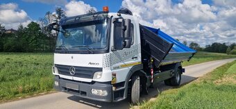 Mercedes Atego 1218 třístranný sklápěč s hydraulickou rukou - 5