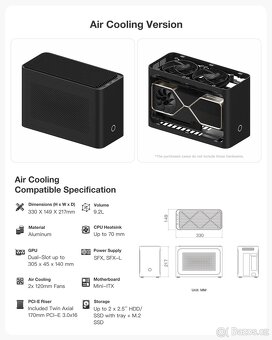 Počítačová skříň IQUNIX ZX-1 Aluminum Mini-ITX Case - 5