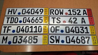 SPZ - Registrační značky - do sbírky - 5