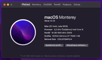 AIO Apple iMac A1419 2013 27" Klávesnice+myš - 5