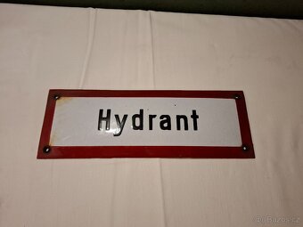 Smaltované cedule - Telefon a hydrant - 5