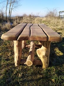 Rustikální  dubový stůl - 5