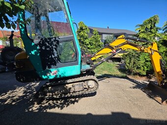 Minibagr Yanmar B15-3 Rv.2005 najeto 3900mth 4x lžíce - 5