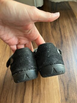 D ětské dívčí kožené černé baleríny balerínky D.D.Step - 5