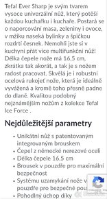 Kuchyňský nůž Tefal "stále ostrý"- nový - 5