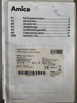 Sporák Amica - 5