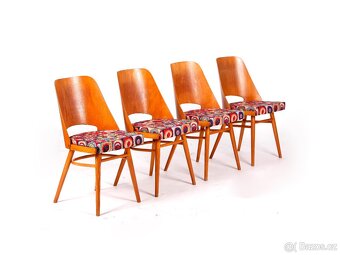 Pohodlnéčeské retro židle, Super stav, 4 kusy. - 5