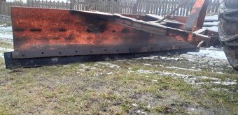 Prodám masivní radlici na sníh za traktor, gumový břit - 5