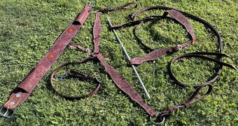 Westernový set hnědo/vínový - 5