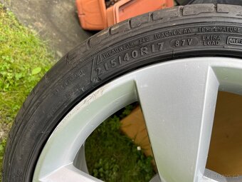 2x Alu kola Škoda 17"pneu 215/40R17-6mm Fabia Scala Rapid - 5
