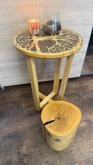 Stolek - strom života černý - 5