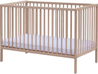 Postel dřevěná pěkná, dětská postýlka - 5