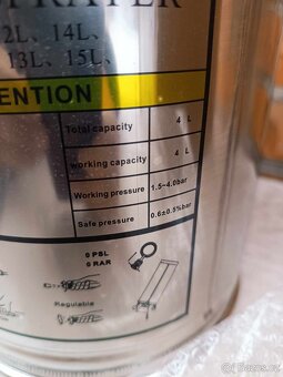 Nerezový tlakový postřikovač - 4/8/10l - 5