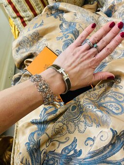 HERMÉS Clic H silver bracelet (náramek) - 5