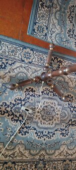 Retro stojací lampa ze 70. let – dřevěná, elegantní, plně fu - 5