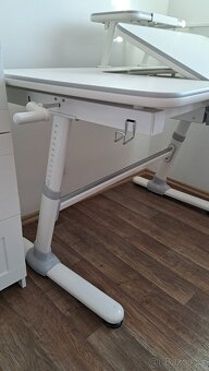 Dětský rostoucí psací stůl VITRO bílo-šedý - 5