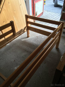 Dětská dřevěná postel masiv 90x 200 zn. Domestav - 5