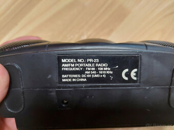 Mini rádio PR-23, AM/FM, na 4x AA baterii, možnost 6V zdroje - 5