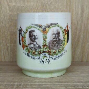 WW1- PORCELANOVÝ HRNEK - FRANZ JOSEF - 5 KUSŮ - 5