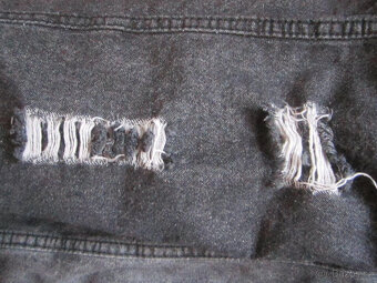 Zimní džínová bunda s kožíškem uvnitř, vel. M/38 - 5