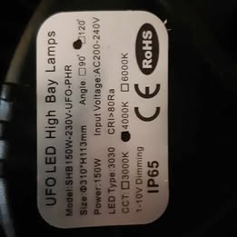LED průmyslové svítidlo typu UFO 150W - 5