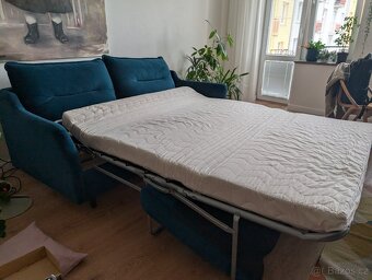 Rozkládací pohovka Bobochic Paris Loft petrolejová - 5