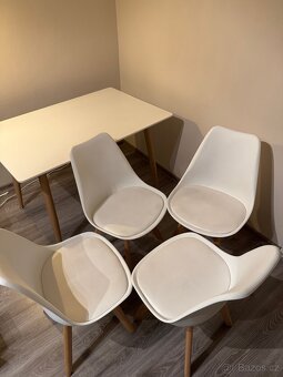 Set jídelního nábytku stůl Catini TABERG + 4ks židle bílá - 5