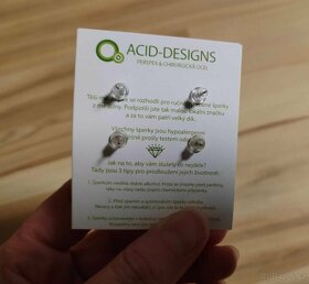 Acid designs 2x náušnice circle zrcadlové duhové - 5
