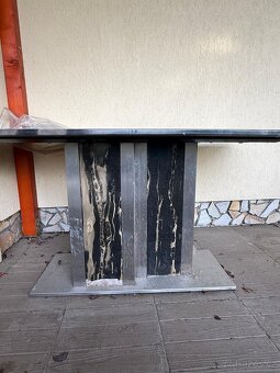 Jídelní stůl s mramovou deskou - 5