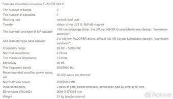 ELAC FS 249.2 Black High Gloss / Dovoz v cene : Brno, Praha - 5