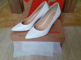 BAŤA Lodičky NOVÉ bílé/černé - 5