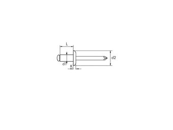 Trhací nýt 4×8 mm - 5