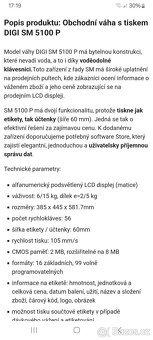 Obchodní, pultová váha DIGI - 5