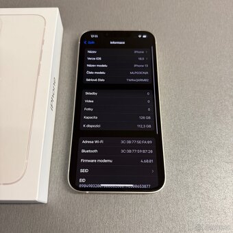 Nepoužitý iPhone 13 128GB, 100% baterie, bez škrábance - 5