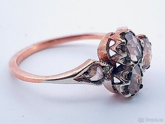 Zlatý prsten s diamantmi - 5