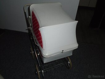 Dětský kočárek + panenka, retro - 5