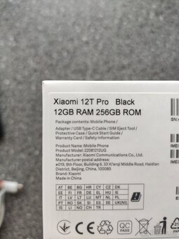 Xiaomi 12T PRO 5G 12GB/256GB - 5