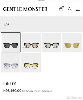Sluneční brýle GENTLE MONSTER se čtvercovým rámem Lilit01 - 5